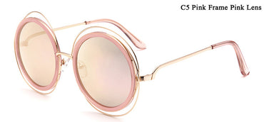 Oversized Round Sunglasses Female Shades Mirror