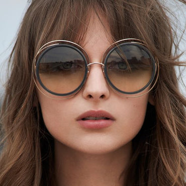 Oversized Round Sunglasses Female Shades Mirror