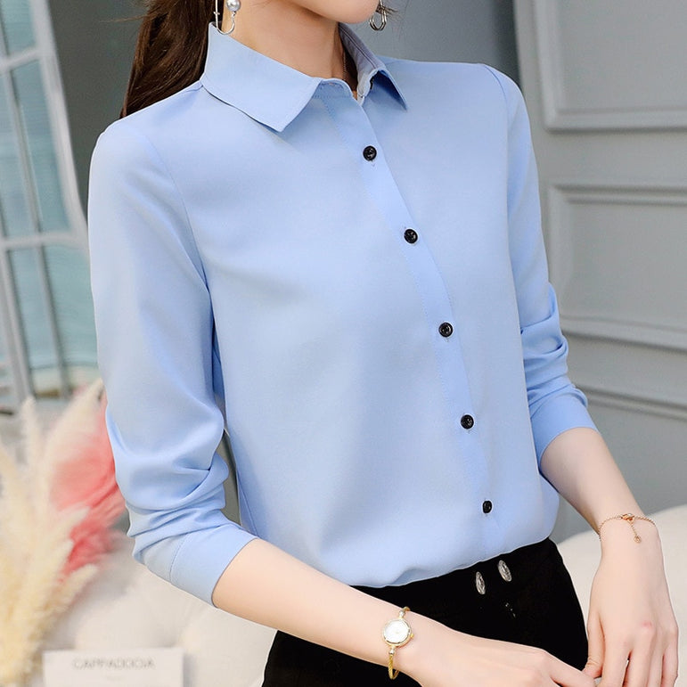 Women Office Lady Shirts Tops