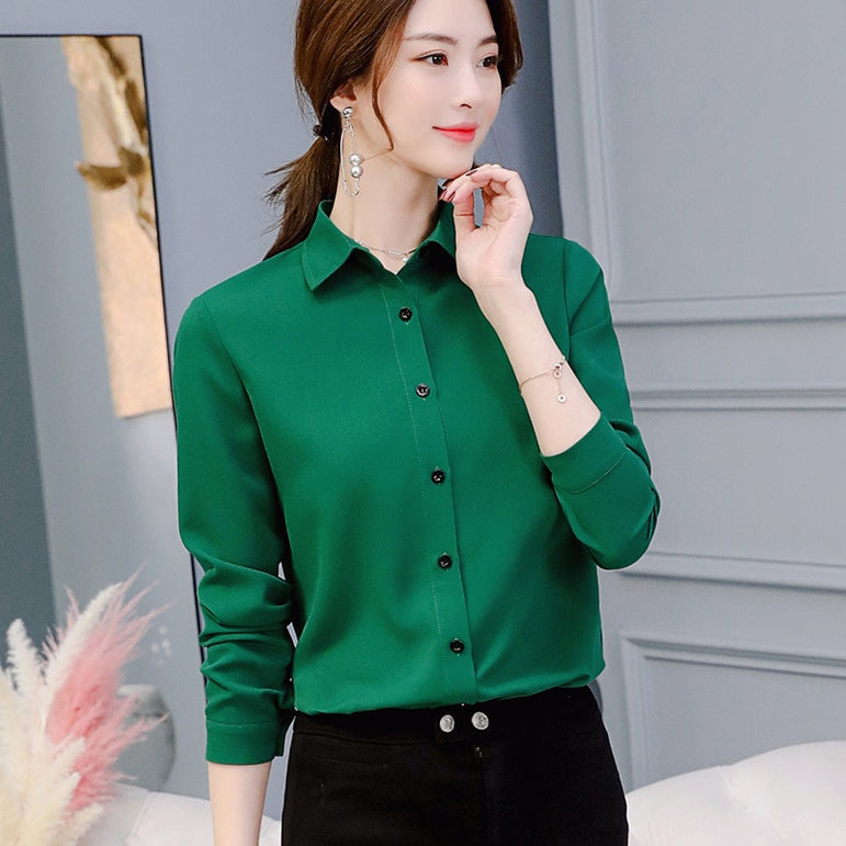 Women Office Lady Shirts Tops