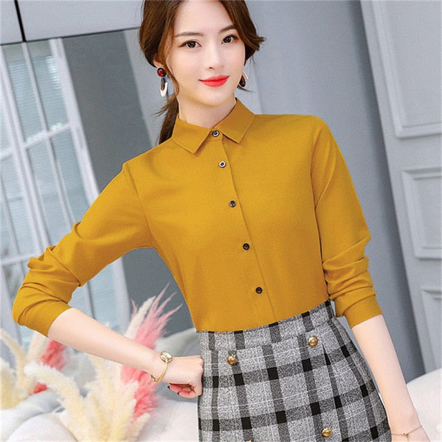 Women Office Lady Shirts Tops