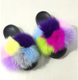 Women Real Fox Fur Slippers