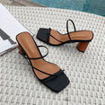 Cute Wood Heel Slipper Women's Sandals