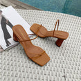 Cute Wood Heel Slipper Women's Sandals