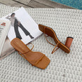 Cute Wood Heel Slipper Women's Sandals