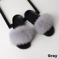 Fur Slippers Women Real Fox 2020