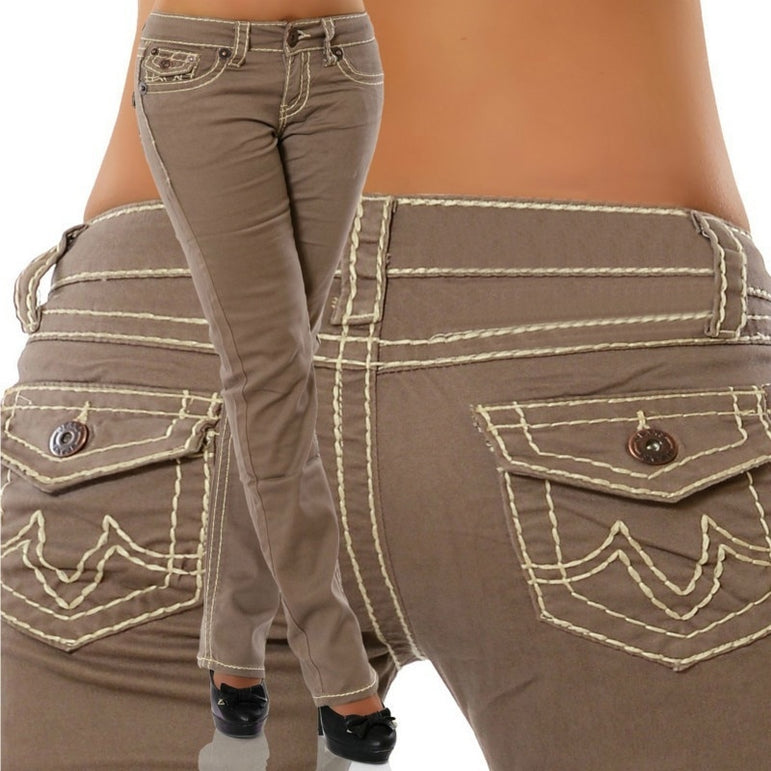 Plus Size Jeans Woman Skinny Pockets