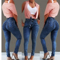 High Waist Jeans Slim Stretch Denim