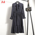 Office Polka Dot Vintage Women Dresss