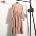 Office Polka Dot Vintage Women Dresss