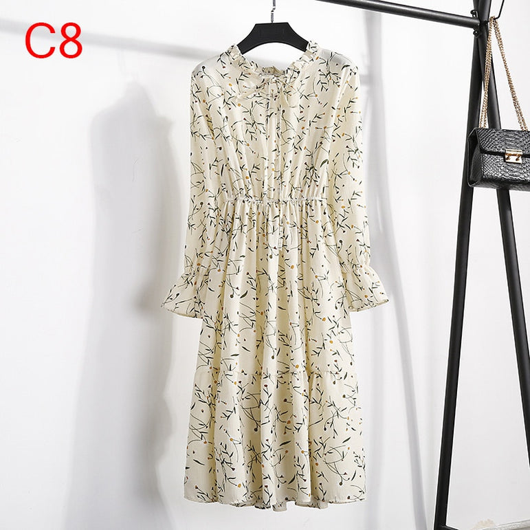 Office Polka Dot Vintage Women Dresss