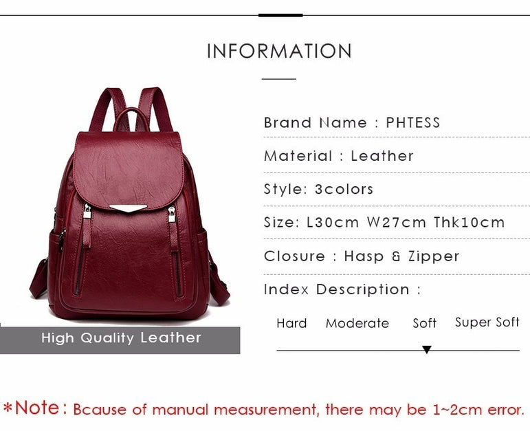 2020 Women Leather Backpacks