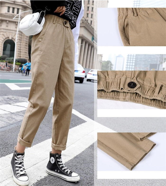 High waist Casual Pants