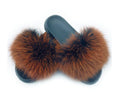 Women Real Fox Fur Slippers