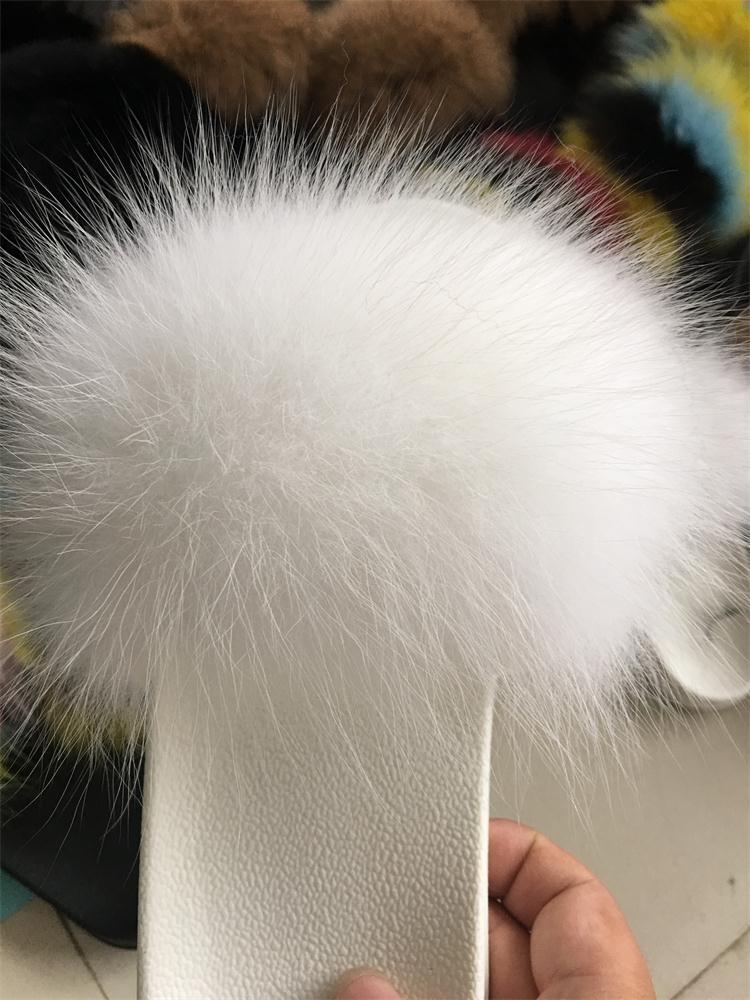 Hot Fur Slippers Women Fox Fluffy