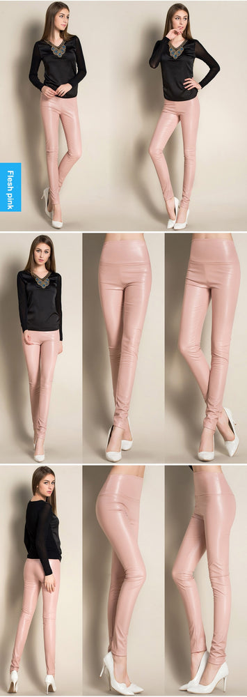 LeatherThin Velvet Pants Female Sexy