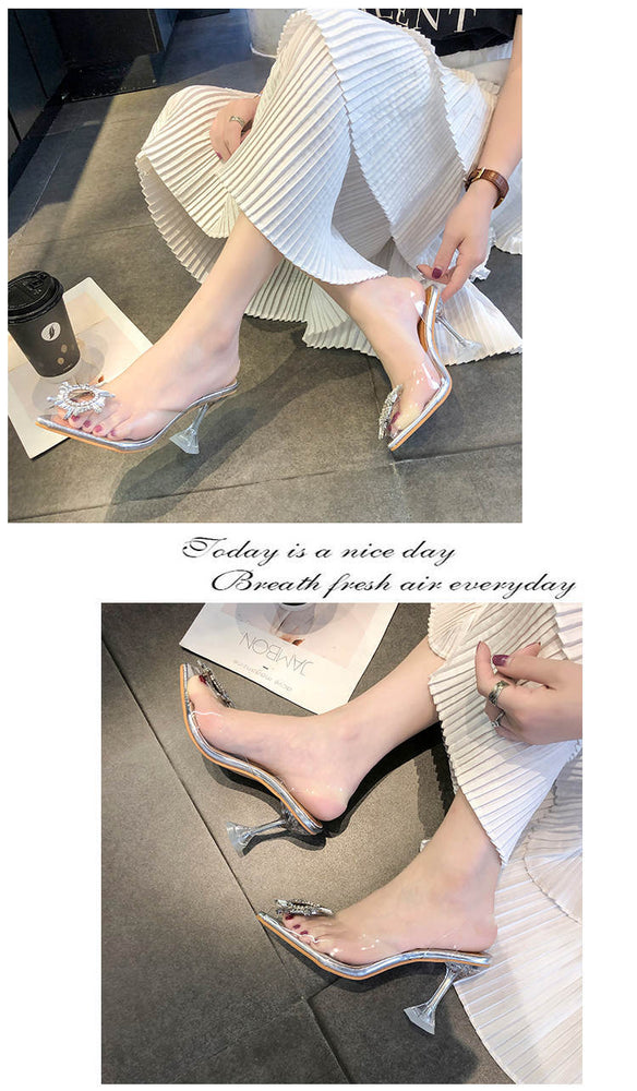 Luxury Transparent High Heels Sexy Pointed