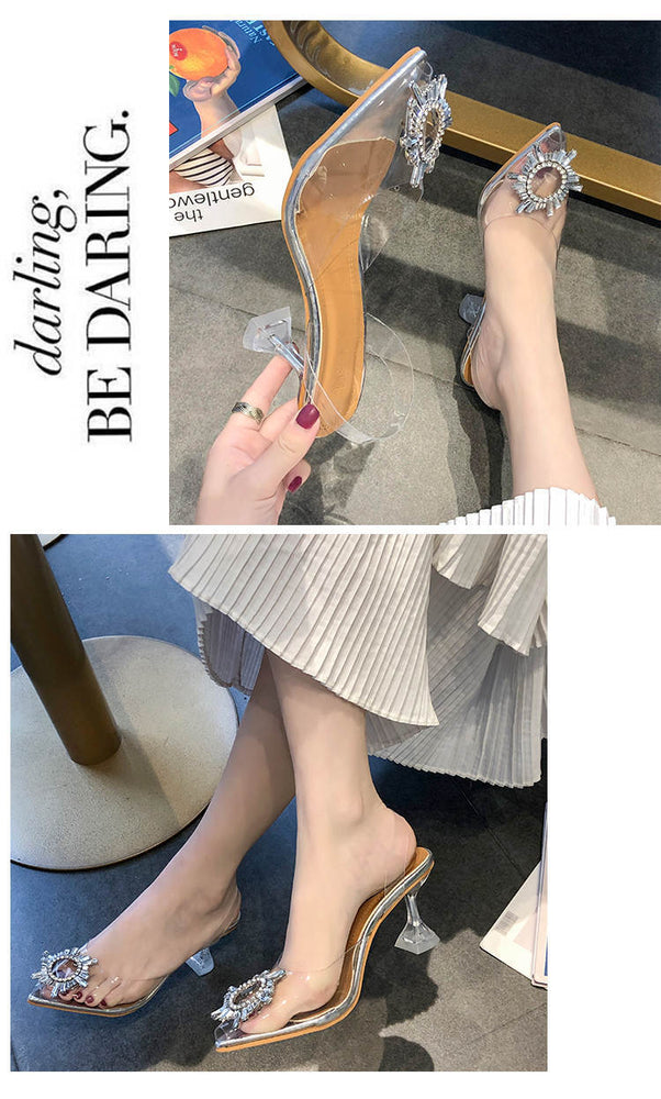 Luxury Transparent High Heels Sexy Pointed