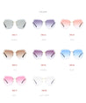 Luxury Rimless Sunglasses Oversized