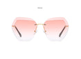 Luxury Rimless Sunglasses Oversized