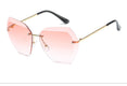 Luxury Rimless Sunglasses Oversized