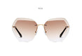 Luxury Rimless Sunglasses Oversized