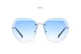 Luxury Rimless Sunglasses Oversized