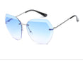 Luxury Rimless Sunglasses Oversized