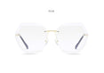 Luxury Rimless Sunglasses Oversized