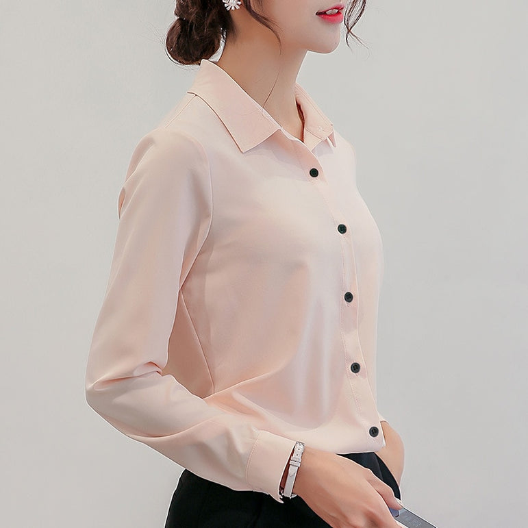 Women Office Lady Shirts Tops