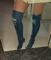 Winter Women High Heels jean boot