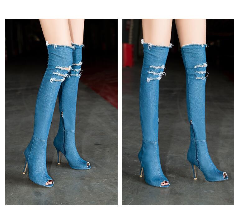 Winter Women High Heels jean boot