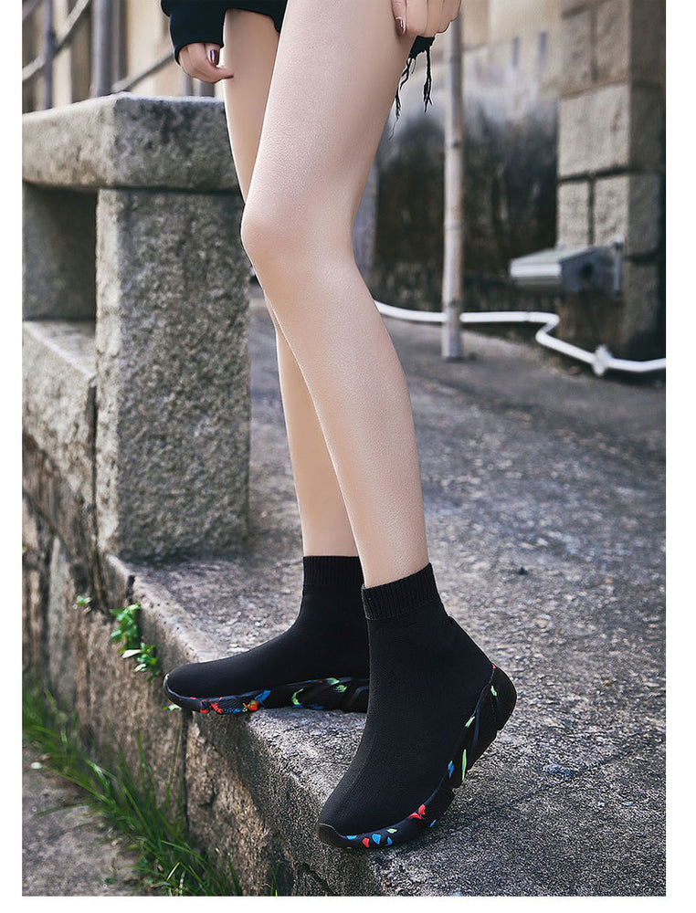 Breathable Ankle Boot Women Socks Shoes