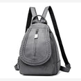 Zipper Women Leather Backpacks