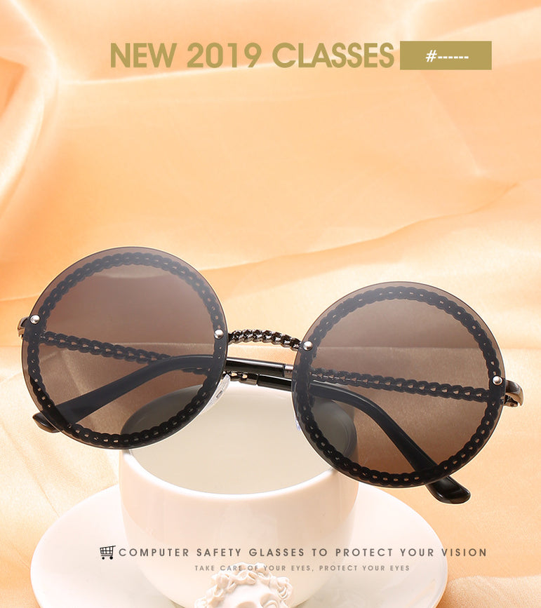 Brand Round Sunglasses Women Luxury