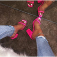 Transparent High Heel Slippers Candy Color