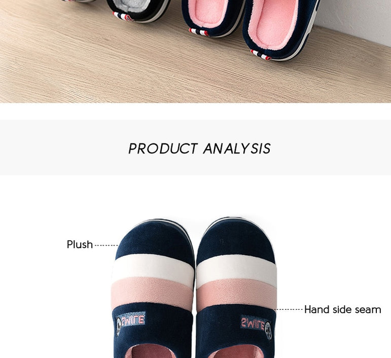 Winter couples cotton slippers