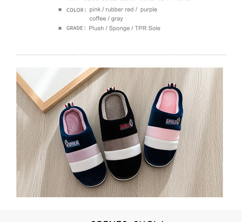 Winter couples cotton slippers