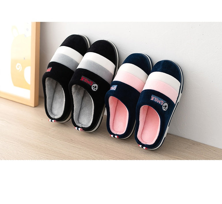 Winter couples cotton slippers