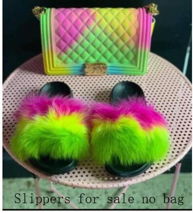 Women Real Fox Fur Slippers