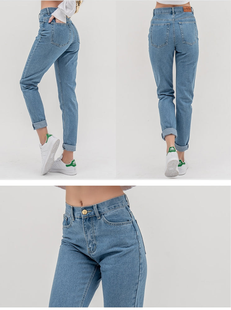 Jeans pants women high waist push up