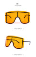 Fashion Oversized Blue Yellow Gradient Sunglasses