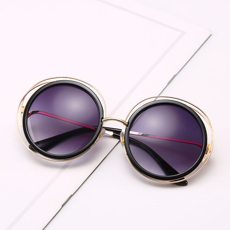 Oversized Round Sunglasses Female Shades Mirror