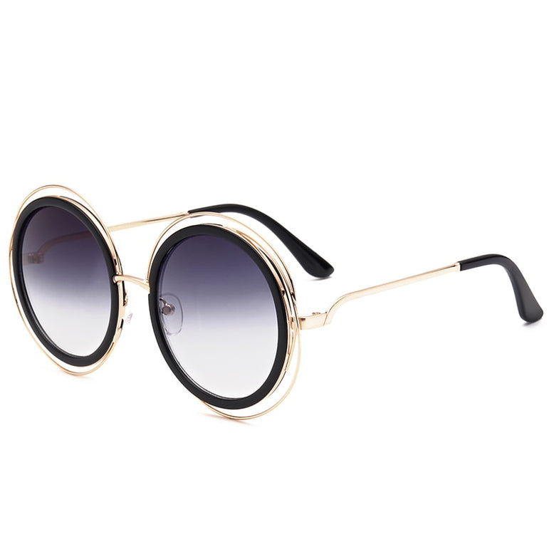 Oversized Round Sunglasses Female Shades Mirror