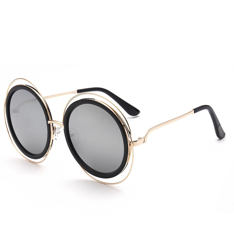 Oversized Round Sunglasses Female Shades Mirror