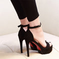 Platform sandals peep toe high heels