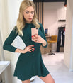 Long Sleeve Sweater Mini Knitted Dress