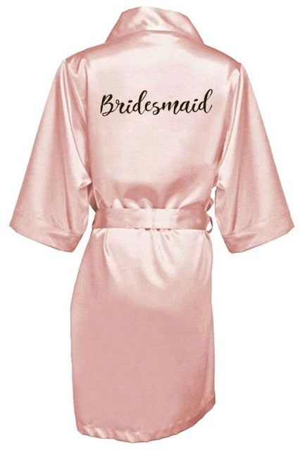 new bride bridesmaid satin robes