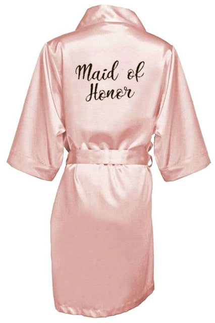 new bride bridesmaid satin robes