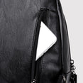 Zipper Women Leather Backpacks